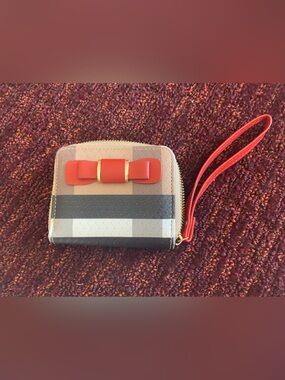 💝Plaid Bow Wallet Wristlet
